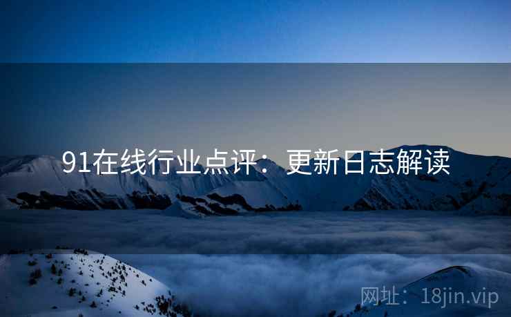 91在线行业点评：更新日志解读