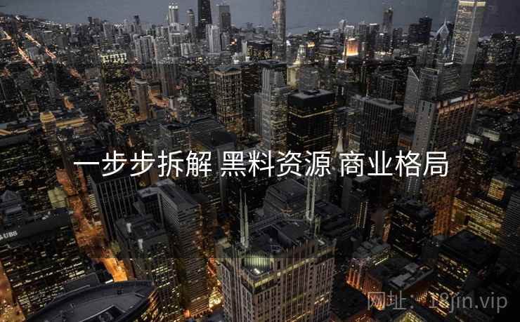 一步步拆解 黑料资源 商业格局