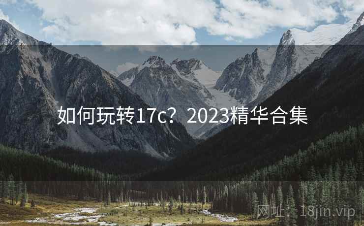 如何玩转17c？2023精华合集