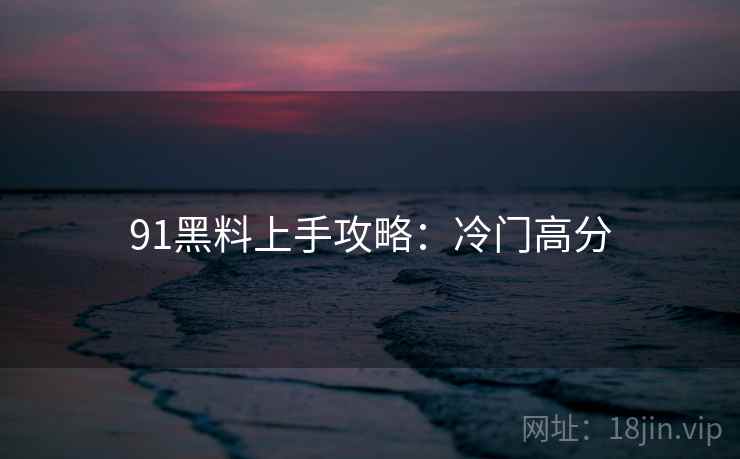 91黑料上手攻略：冷门高分